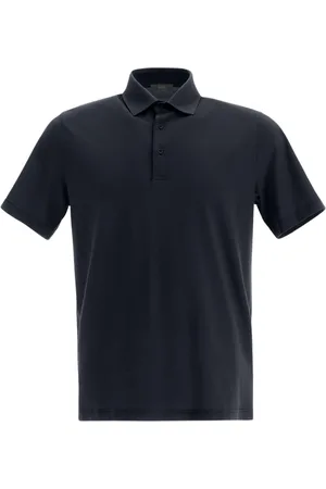 HERNO Polo Shirts, male, , Size: L Jersey Crepe Polo Shirt
