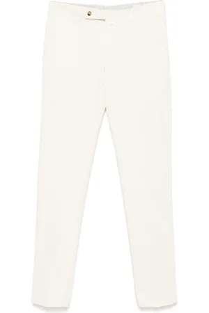 LUIGI BORRELLI NAPOLI Slim-fit Trousers, male, , Size: W35 Trousers with Concealed Fly