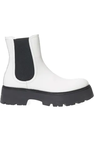 Alexander McQueen Chelsea Boots, female, , Size: 6 1/2 US Bicolor Chelsea Boots Brushed Leather