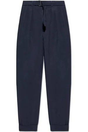 OFFICINE GENERALE Straight Trousers, male, , Size: M Trousers with belt