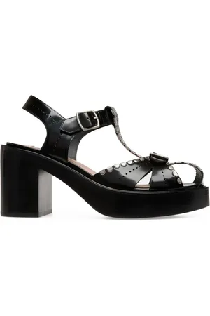 Bally High Heel Sandals, female, , Size: 6 US Buckle-Fastening Block Heel Shoes