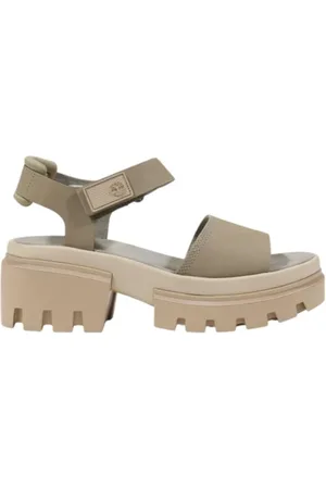 Timberland High Heel Sandals, female, , Size: 8 US Leather Buckle Sandals with Rubber Sole