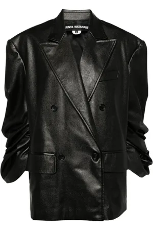 JUNYA WATANABE Blazers, male, , Size: L Faux Leather Oversized Jacket