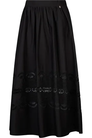 Liu Jo Midi Skirts, female, , Size: M Cotton Skirt with Embroidery