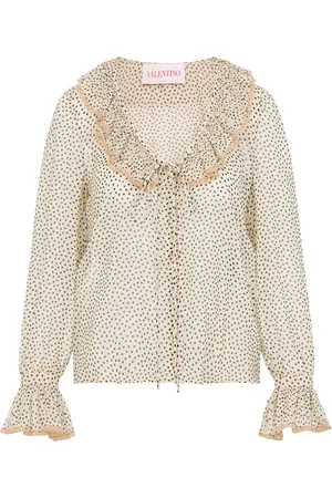 VALENTINO Blouses, female, , Size: S Polka Dot Shirt
