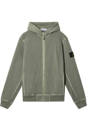 Stone Island Zip-throughs, male, , Size: L Distressed Full Zip Hoodie
