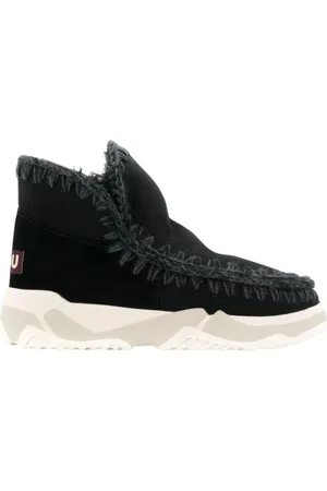 Mou Winter Boots, female, , Size: 10 US Flat Shoes with Wool Details