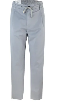 ELEVENTY Chinos, male, , Size: W30 Drawstring Regular Fit Cotton Trousers