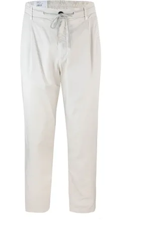 ELEVENTY Slim-fit Trousers, male, , Size: W31 Adjustable Waist Regular Fit Cotton Trousers