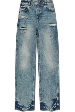Represent Straight Jeans, male, , Size: W30 Jeans Distressed