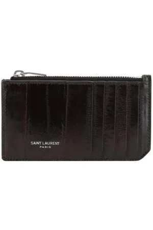Saint Laurent Wallets & Cardholders, male, , Size: ONE SIZE Leather Card Holder Wallet