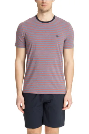 Emporio Armani Pyjamas, male, , Size: M Striped Multicolour Pyjama with Elastic Waist