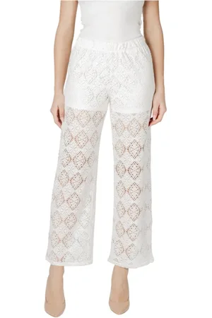 JACQUELINE DE YONG Wide Trousers, female, , Size: S Slip-On Trousers with Elastane
