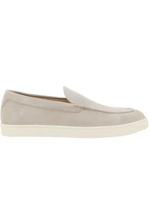 Brunello Cucinelli Loafers, male, , Size: 9 US Suede Slip-on Sneakers with Rubber Sole