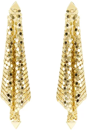 Paco rabanne Earrings, female, , Size: ONE SIZE Pixel Earrings Metallic Mesh Gold