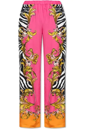 VERSACE Wide Trousers, female, , Size: S Loose-fitting trousers