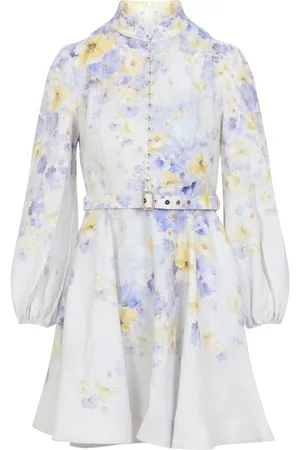 ZIMMERMANN Short Dresses, female, , Size: M Floral Crush Mini Dress