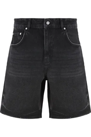 Represent Denim Shorts, male, , Size: W31 Denim Bermuda Shorts with Logo Rivets