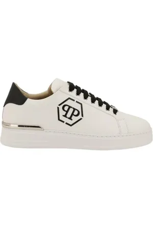 Philipp Plein Sneakers, male, , Size: 11 US Embossed Monogram Lace-Up Sneakers