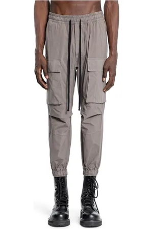 THOM KROM Cropped Trousers, male, , Size: L Canvas Cargo Pants with Elastic Waistband