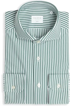 Xacus Casual Shirts, male, , Size: 2XL Striped French Collar Tailored Fit Shirt