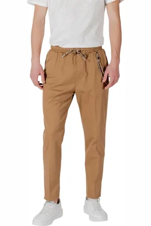 GIANNI LUPO Slim-fit Trousers, male, , Size: 3XL Lace-Up Trousers with Pockets