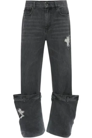 J.W.Anderson Straight Jeans, male, , Size: W28 Grey Denim Bucket Jeans