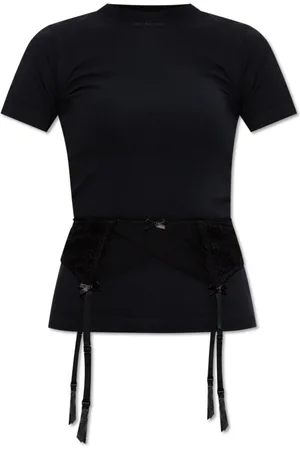 Balenciaga T-Shirts, female, , Size: M T-shirt with lace insert