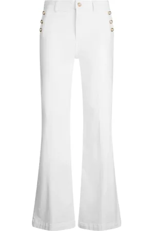 Liu Jo Wide Trousers, female, , Size: W27 Cotton Blend Stretchy Fashion Leggings