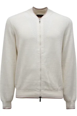 PESERICO SIGN Cardigans, male, , Size: XL Full Zip Cotton Cardigan Sweater