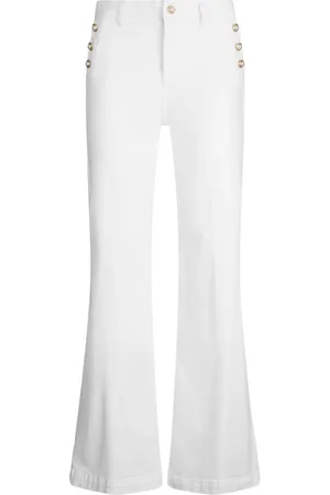 Liu Jo Wide Trousers, female, , Size: W32 Flare pants with buttons