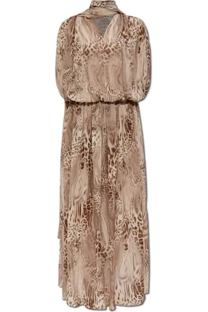 BLUMARINE Maxi Dresses, female, , Size: 2XS Dress with animal print