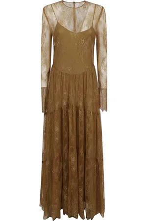 Serafini Maxi Dresses, female, , Size: XS Chic Nude Dress Elegant Occasions