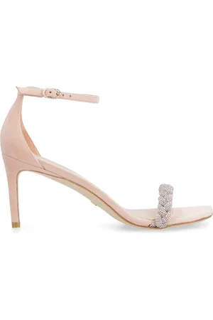 Stuart Weitzman High Heel Sandals, female, , Size: 8 1/2 US Suede Stiletto Sandals with Embellishments