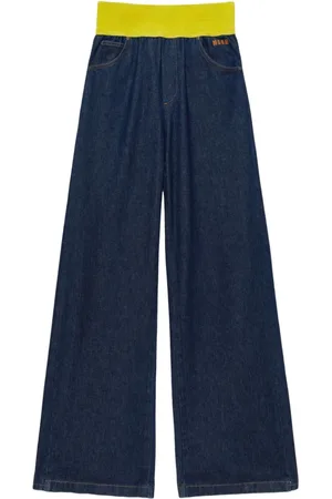 Msgm Wide Jeans, female, , Size: XS Stylish Trousers