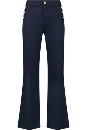 Liu Jo Wide Trousers, female, , Size: W28 Flare pants with buttons