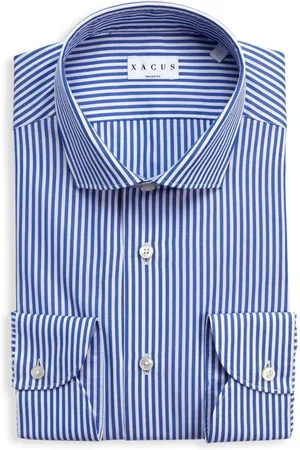 Xacus Formal Shirts, male, , Size: 2XL Striped Popeline Tailor Fit Shirt