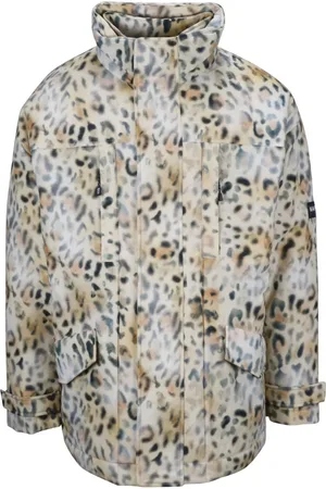 Napapijri Winter Jackets, male, , Size: M Leopard Print Parka with Hood