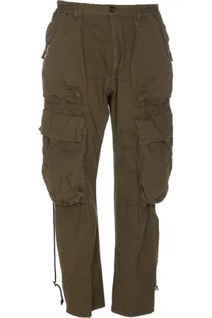 Dsquared2 Straight Trousers, male, , Size: M Cargo Pants with Military-Inspired Design