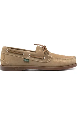 Paraboot Sailor Shoes, male, , Size: 7 US Leather Tie Rubber Sole Shoes