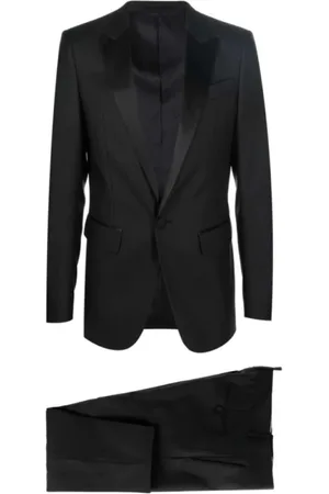Dsquared2 Single Breasted Suits, male, , Size: M Wool Suit Set with Peak Lapels