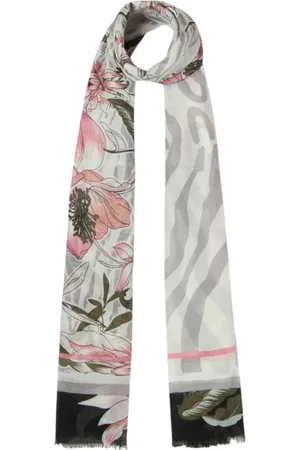 Liu Jo Scarves, female, , Size: ONE SIZE Floral Pattern Frayed Edge Scarf