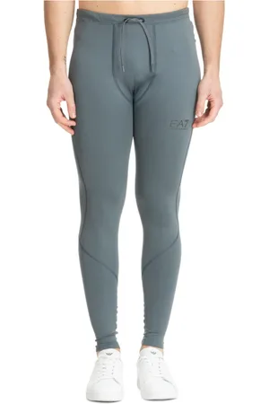 EA7 Leggings, male, , Size: M Elastic Waist Joggers in Solid Color