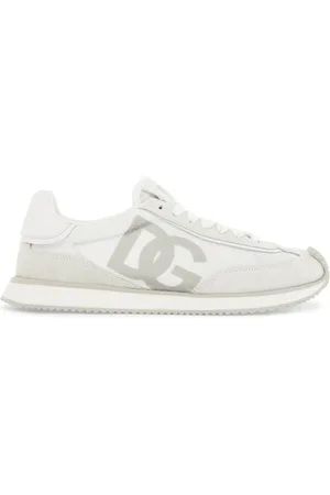 Dolce & Gabbana Sneakers, female, , Size: 7 1/2 US Leather Low-Top Sneakers with DG Logo