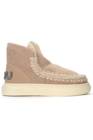 Mou Winter Boots, female, , Size: 11 US Eskimo Sneaker Bold Camel Color with Glitter Logo