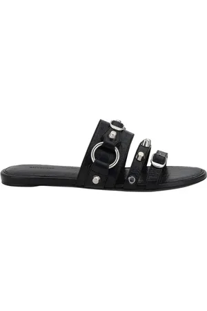 Balenciaga Sliders, female, , Size: 10 US Studded Flat Sandals