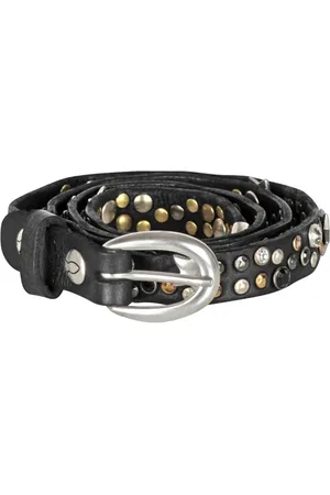 Campomaggi Belts, female, , Size: 80 CM Studded Leather Belt Vintage Style
