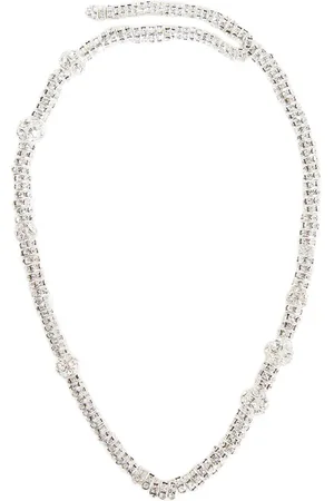 MAGDA BUTRYM Necklaces, female, , Size: ONE SIZE Crystal Silver Necklace Self-Wrap Closure