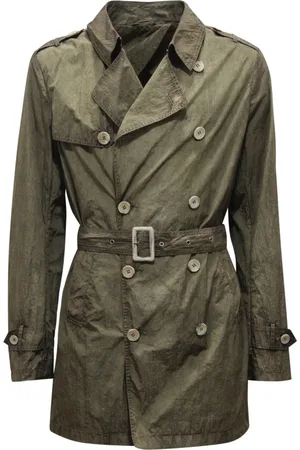 HEVO Trench Coats, male, , Size: XL Wrinkled Trench Jacket