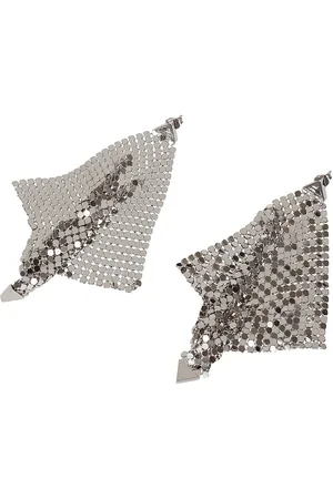 Paco rabanne Earrings, female, , Size: ONE SIZE Metallic Mesh Statement Earrings